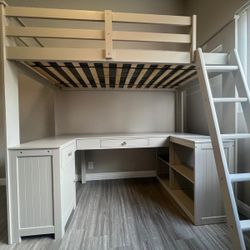 Twin Bed With Desk 