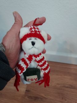 BOYD'S BEAR 1(contact info removed) "JOY" Stuffed Bear Ornament 6" Tall & He Can Sit 