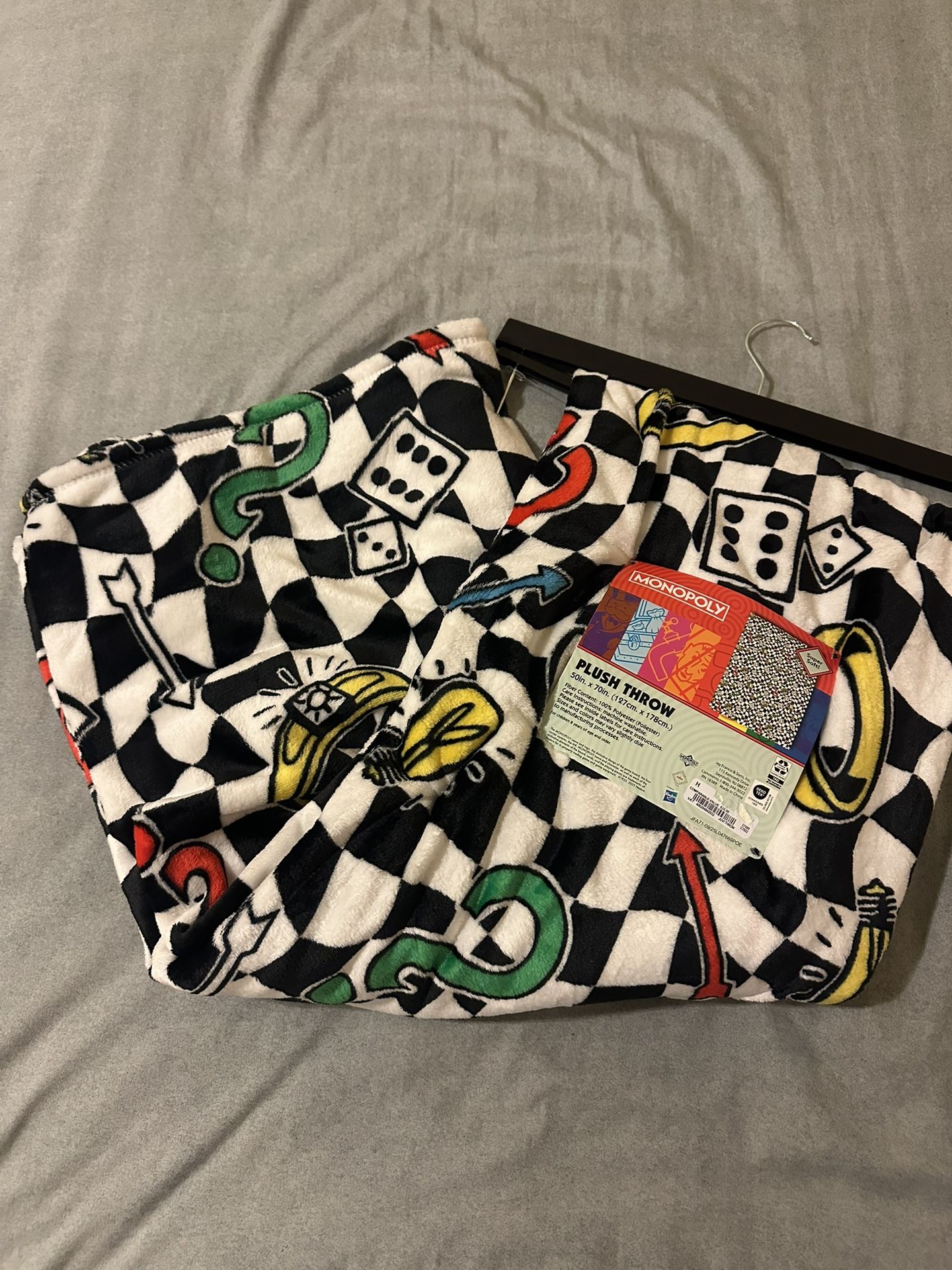 Monopoly Plush Throw Blanket – Super Soft & Cozy!
