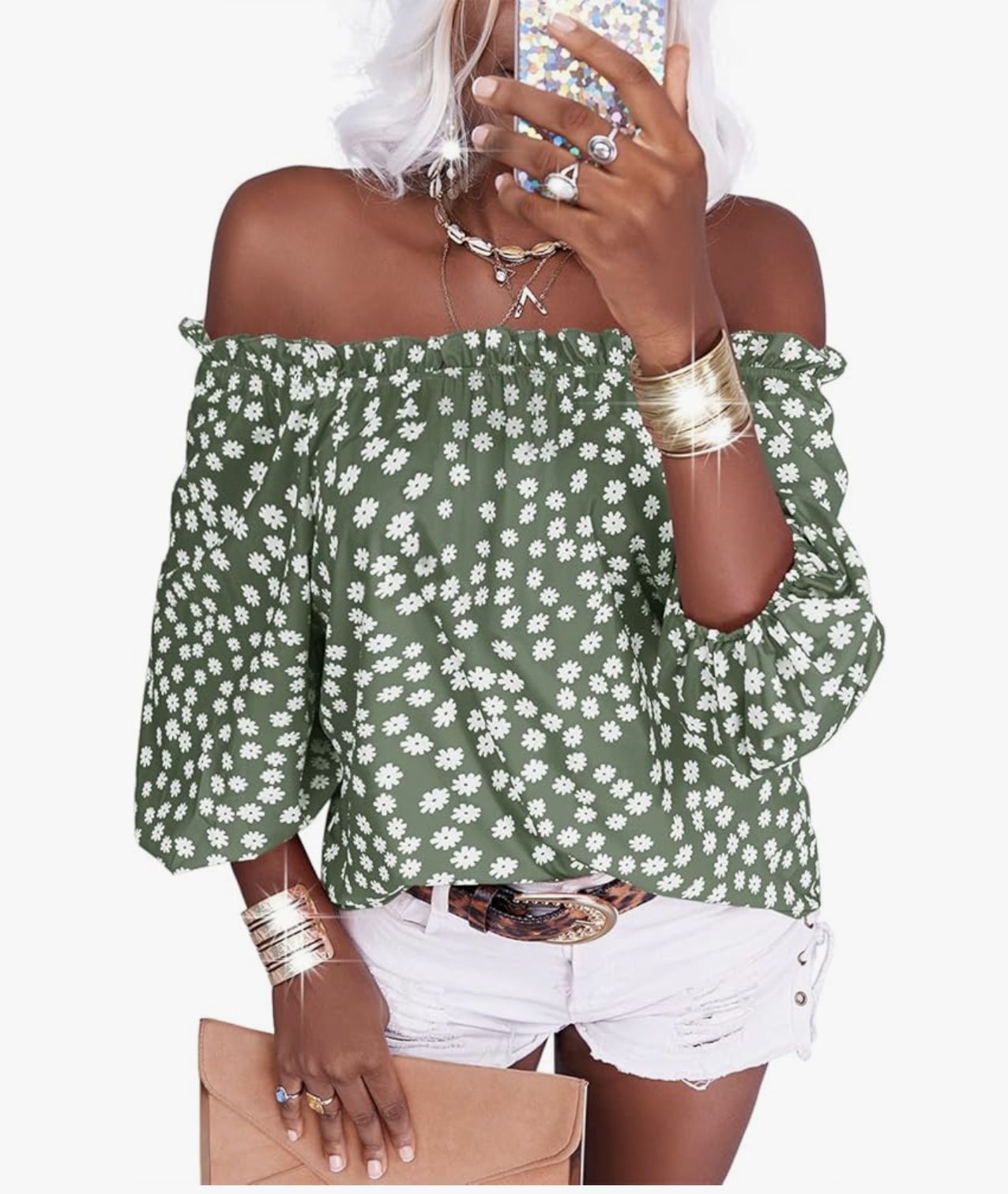 Woman’s Off The Shoulder Top