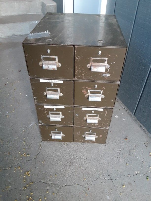 Vintage Metal File Cabinet