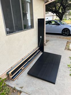 Used Bed Frame with Solid Wood Base