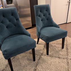 Accent Velvet Chairs (Pair)