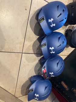 Brand New Under Armour Blue Adult Baseball Helmets