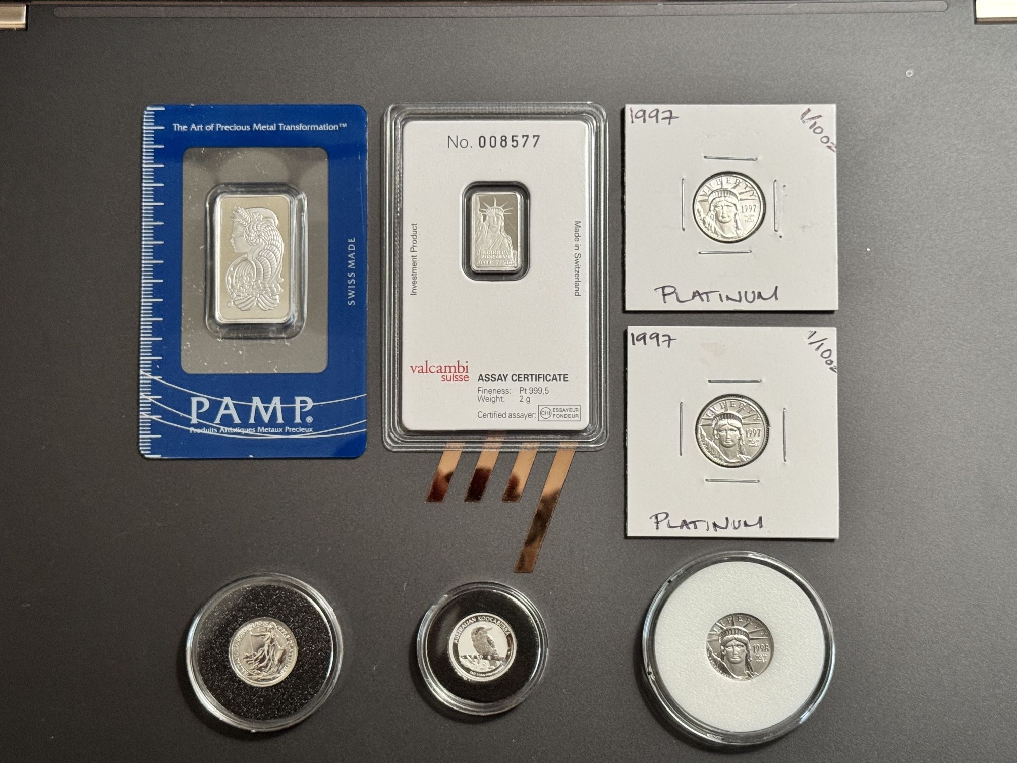 PLATINUM PIECES FOR SALE