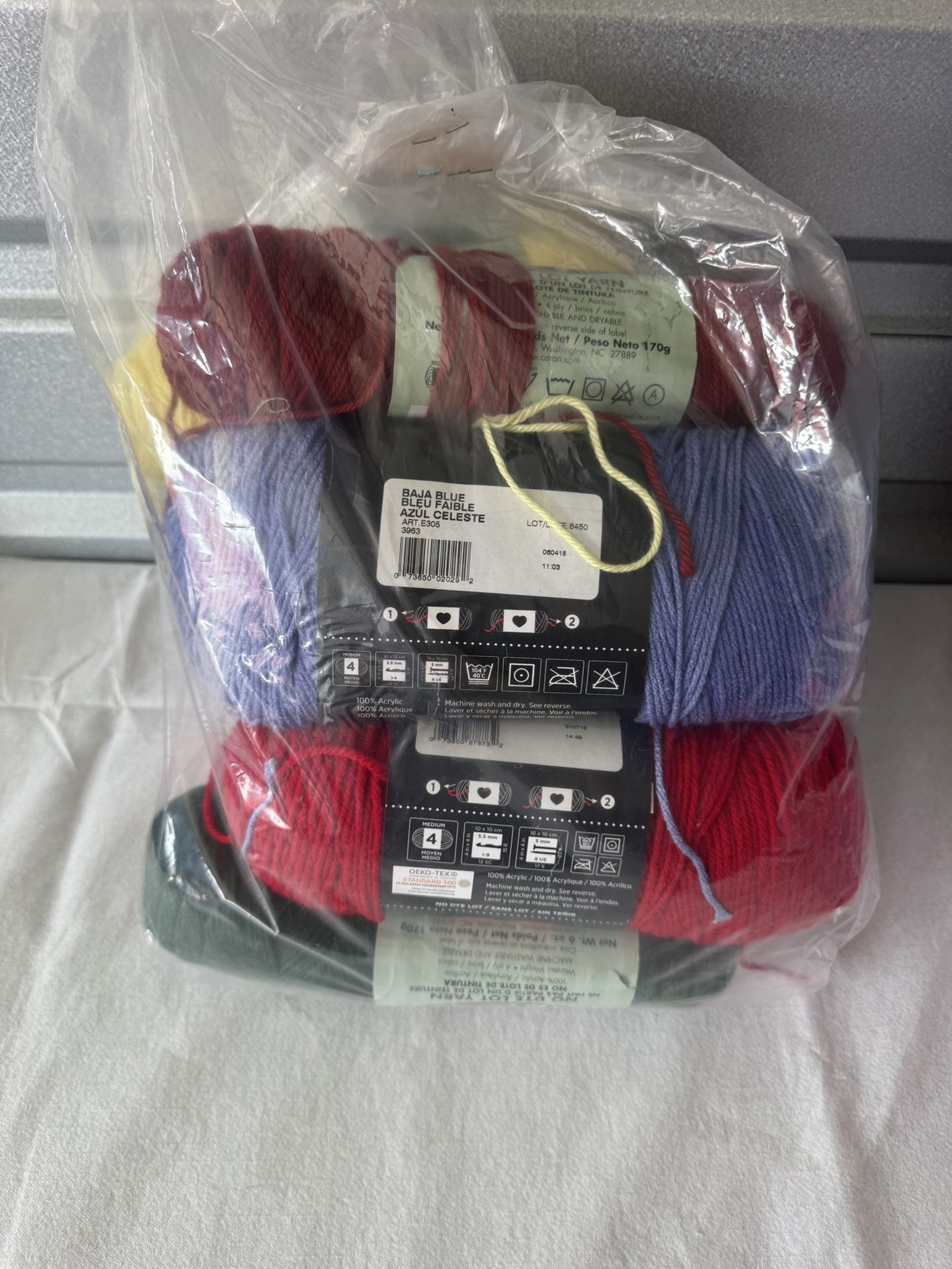 7pc Assorted Crochet Yarn, New