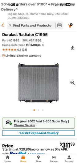 Radiator For E Series E150 E250 E350 E450 E550 Econoline Van 5.4L 6.8L 7.3L QL