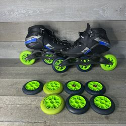 Power Slide R4 Racing Inline Speed Skates Men’s Size 6 Plus Extra Wheelsq