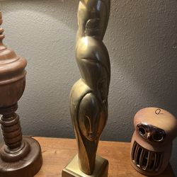 Mid Century Brass Sculpture 