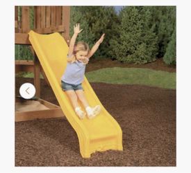 Yellow Plastic Outdoor Playground Slide