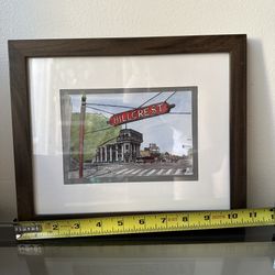 11"X9" Hillcrest San Diego Wall Art watercolor sketch framed print?