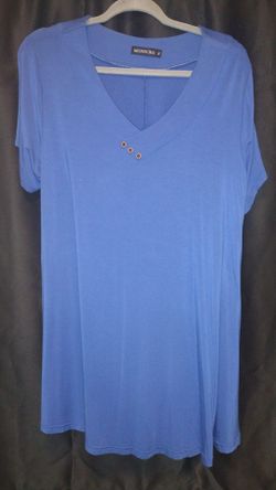 Monurro plus size 1X top royal blue