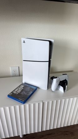 PS5 slim disk drive + wireless controller charger and Game (TLOU2)