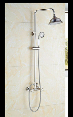 SANITARY WARES , WALL MOUNT SHOWER SET IN BRUSH NICKEL