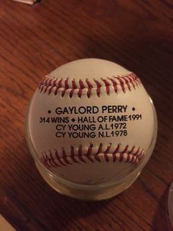 Gaylord Perry Hall of Fame Autographed Baseball
