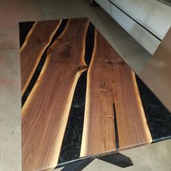 Live Edge River Table Dining Room Table 36x80” Seats 8