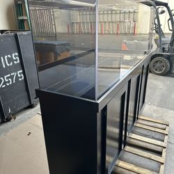 72x24x24 Tank 1/2” Thick with lids And wood stand
