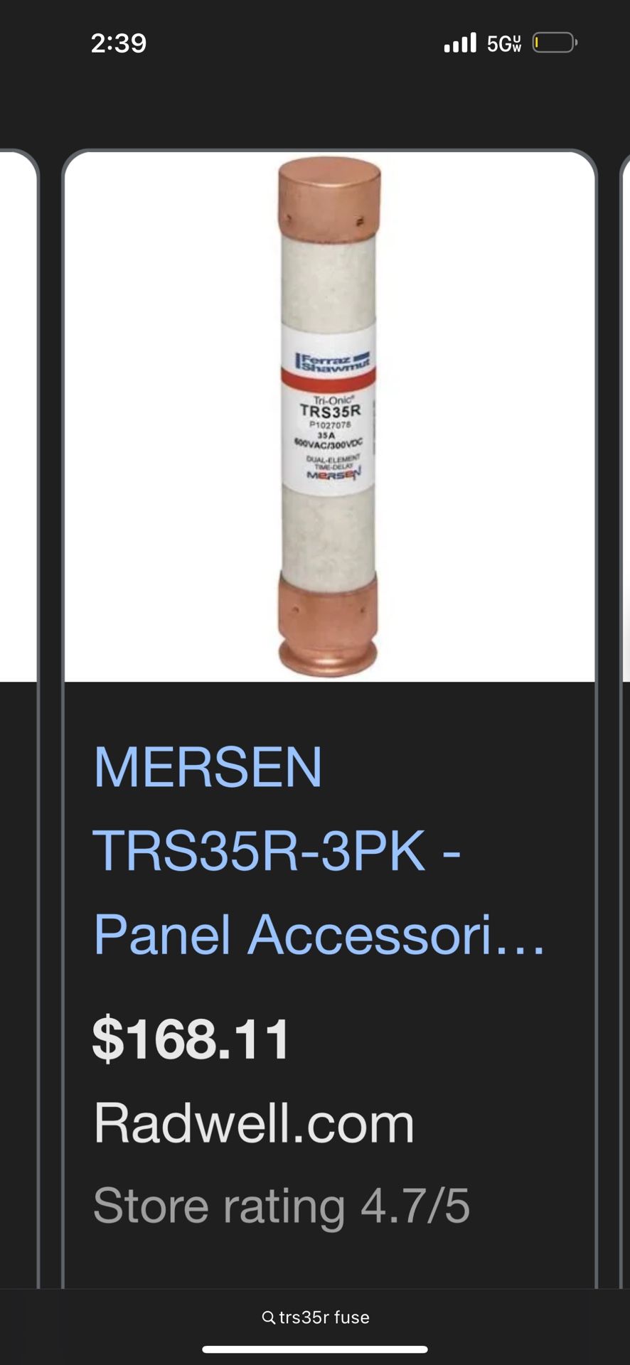 TRS35R Fuse 