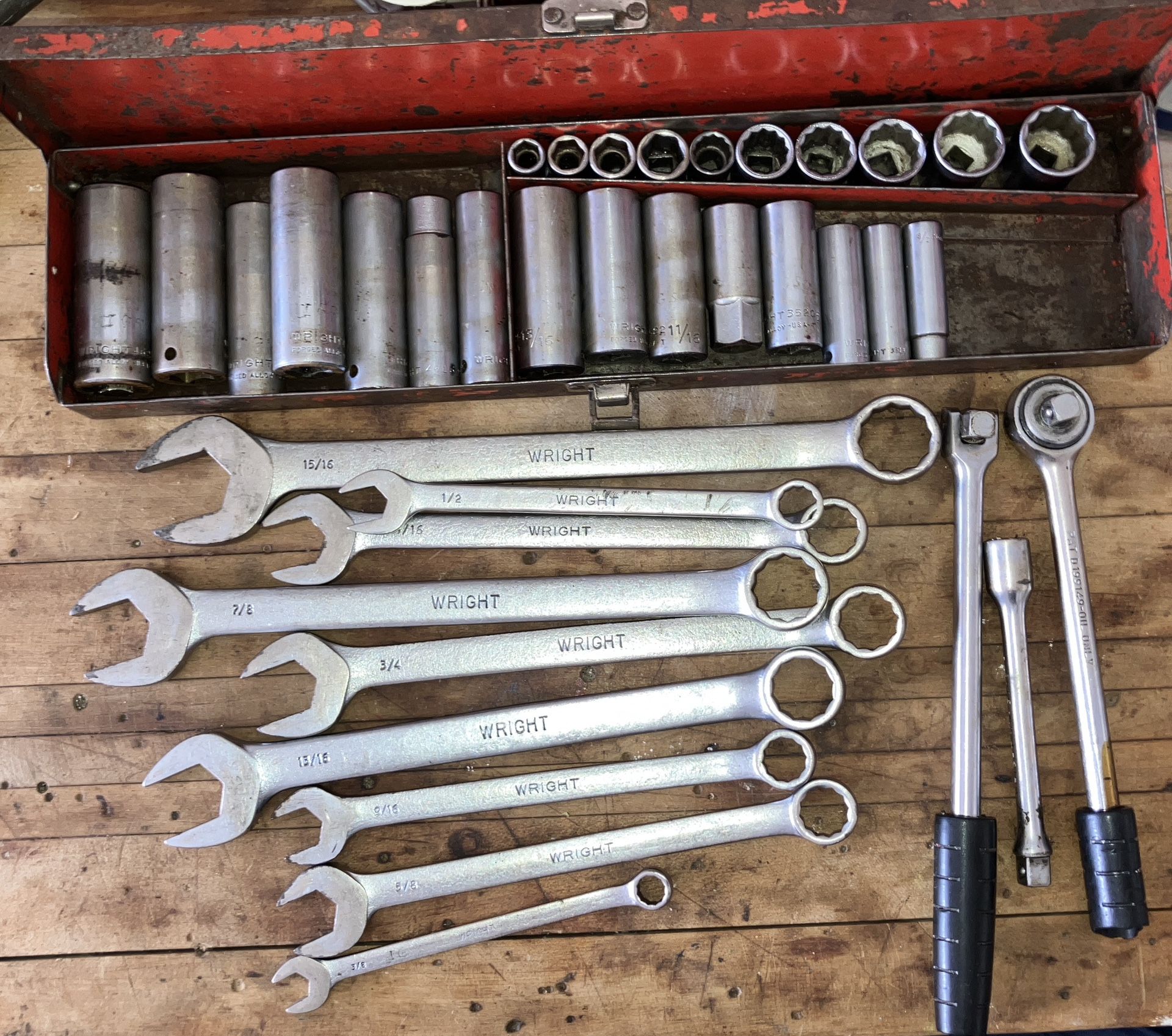 WRIGHT Sockets -vintage- Combination Wrenches