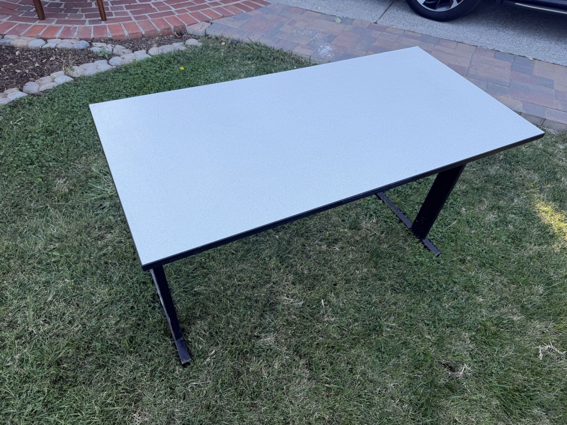 Metal and Formica top desk