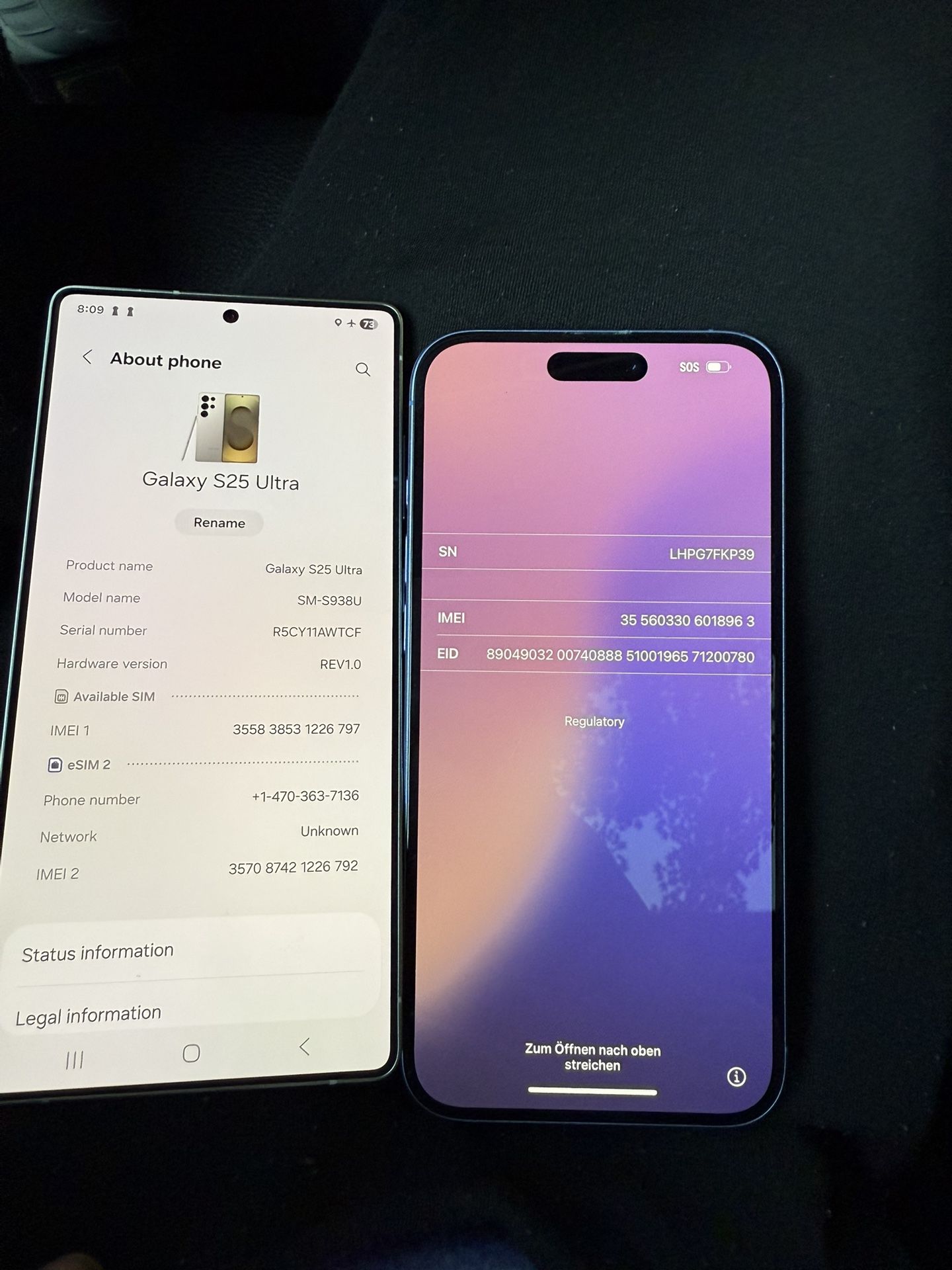 Verizon Galaxy S25 Ultra 512gb & Unlocked 16 Plus $1400