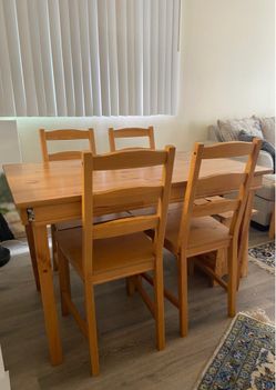 Ikea Wooden Dining Table,4Seat