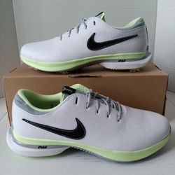 Nike Air Zoom Victory Tour 3 Men's  Leather Golf Shoes White/Barely Volt/Wolf Grey/Black Size 11,11.5, 12
