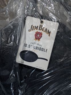Jim Beam Cast Iron 10.5" Round Griddle Pre-Seasoned NEW