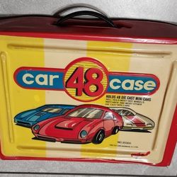 Vtg 48 Dieast Car Carrying Case, Tara Toy Corp Diecast, Matchbox Hot Wheels 