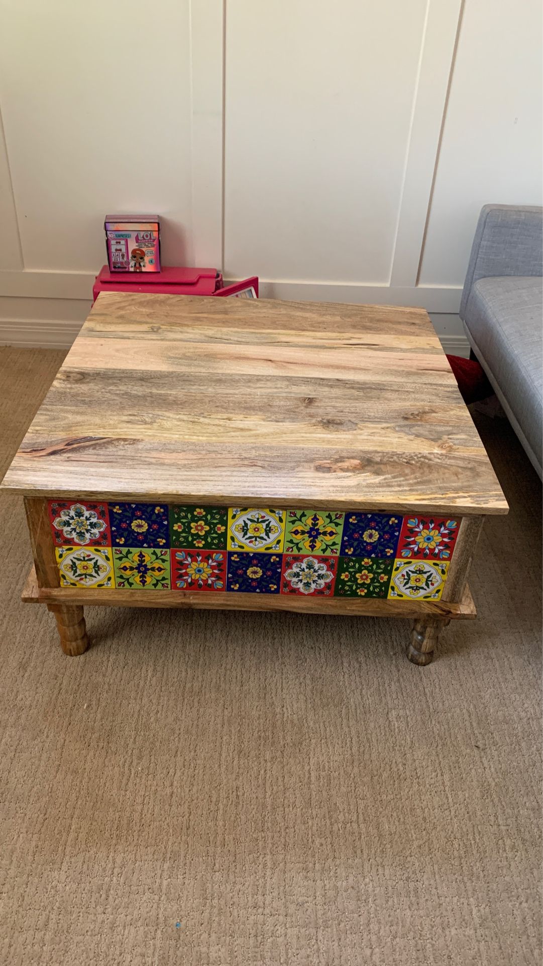 Coffee table with storage.