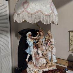 Capodimonte Large Italian Musical Quartet Porcelain Lamp