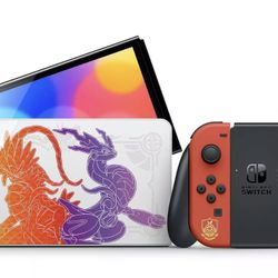 Nintendo Switch OLED 64GB Pokemon Scarlet & Violet Console W Pro Controller ✨