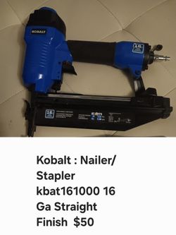 Kobalt Nailer/ Stapler Straight Finish Pneumatic