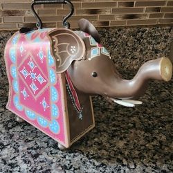 vintage metal /handmade watering can elephant from Pakistan 
