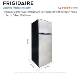 Frigidaire mid-small size fridge/freezer