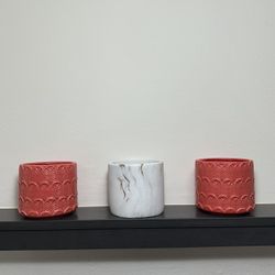 Peach Marble Ceramic Pots