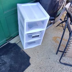 Three Drawer Plastic Storage