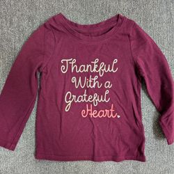 Cat & Jack Unisex Baby Long Sleeve Thanksgiving Tee Size 18 Months NWOT 