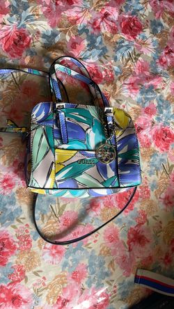 Guess Multicolor Print Satchel Handbag