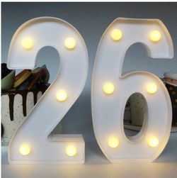 26 (or could be 29) Light-Up Marquee Numbers – Birthday & Party Decorations