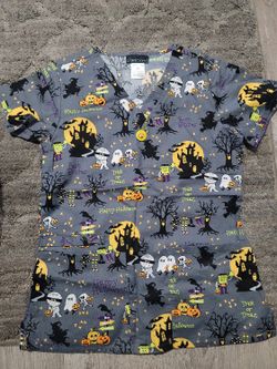 Cherokee- Halloween Scrub Top