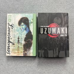 Junji Ito Horror Manga Hardcover Lot Lovesickness Uzumaki Viz HC Books 2 Vol Set