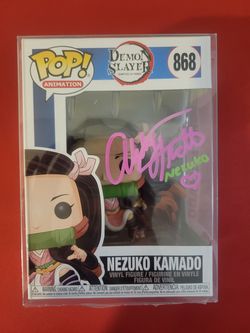 Nezuko Kamado 868 Funko Pop Signed By Abby Trott