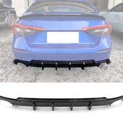 22-26 Honda Civic FE-C Style Rear Bumper Lip Diffuser Spat Gloss Black