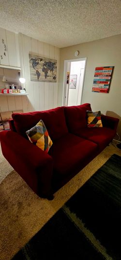 🟥Red Sofa / Couch – Good Condition – Must Go!