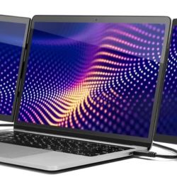 SideTrak Swivel Pro Triple 13." Ultra Slim Attachable Portable Monitor, FHD IPS 1080p Laptop Screens with Kickstand + Unique Patented Swivel Hinge, f
