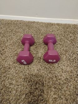 Set of 10 pound weights