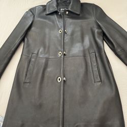 3/4 Length Leather Coat