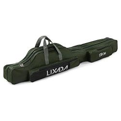 Lixada Fishing Rod Case – Portable Folding Rod & Reel Bag, Fishing Gear Organizer/Army Green/130 CM