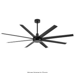 Melissa 72 in. 6 Fan Speeds Ceiling Fan in Black with Remote Control Included